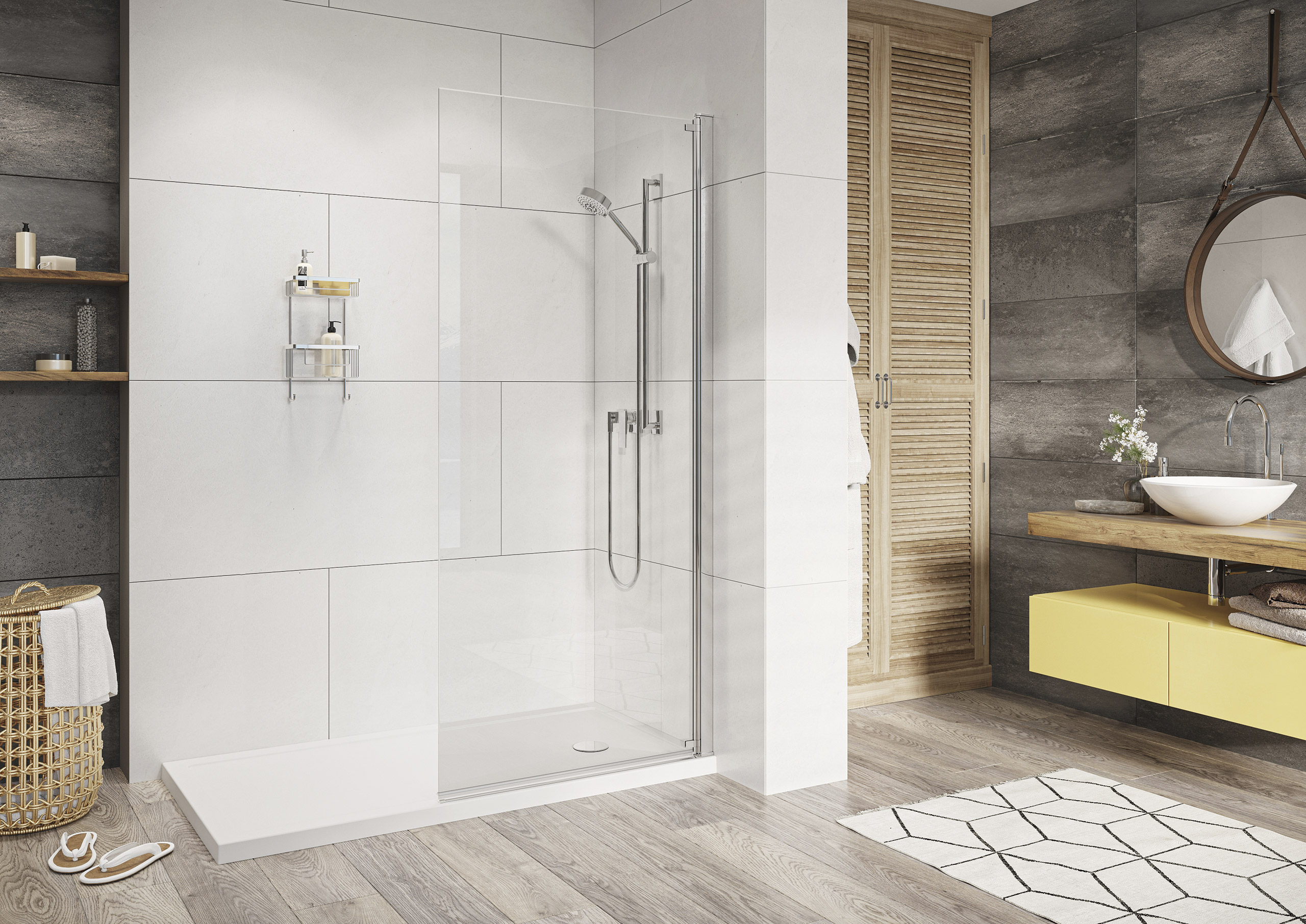 Roman Access Pivoting Wetroom Panel